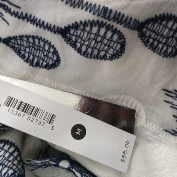 Strapless Cotton Summer Embroidered Mini Dress NEW - Picture 5 of 5